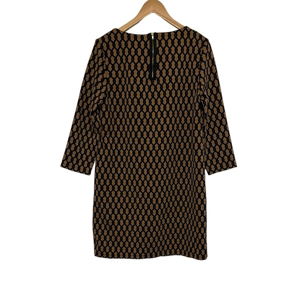 Vivienne Tam Brown Black Geometric Print Dress Size 12 NWT - Picture 2 of 7